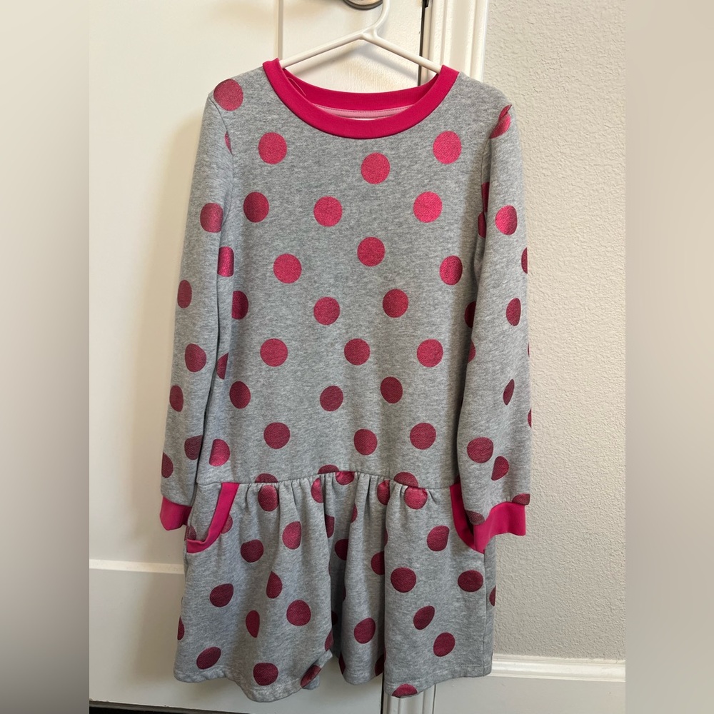 Grey mini Boden cozy French terry sweater dress